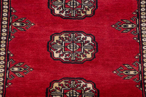 Bokhara Red Runner Hand Knotted 27 X 910 Area Rug 700-155605 Image 4