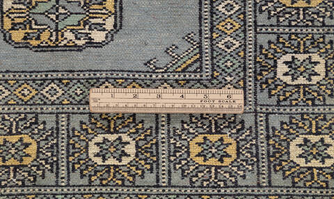 Bokhara Grey Runner Hand Knotted 27 X 99 Area Rug 700-155606 Image 6
