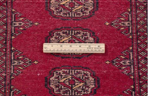 Bokhara Red Runner Hand Knotted 20 X 60 Area Rug 700-155611 Image 7