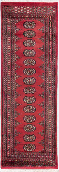 Bokhara Red Runner Hand Knotted 20 X 60 Area Rug 700-155611 Image 0
