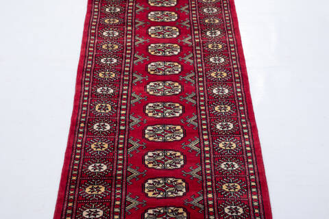 Bokhara Red Runner Hand Knotted 21 X 510 Area Rug 700-155612 Image 3