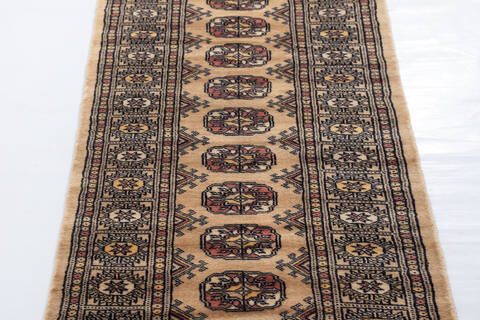 Bokhara Beige Runner Hand Knotted 21 X 62 Area Rug 700-155613 Image 3