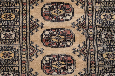 Bokhara Beige Runner Hand Knotted 21 X 62 Area Rug 700-155613 Image 5