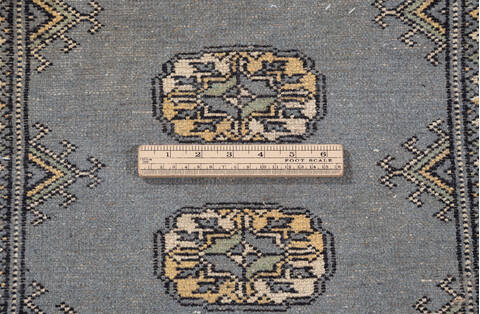 Bokhara Grey Runner Hand Knotted 22 X 60 Area Rug 700-155614 Image 7