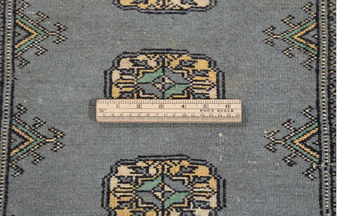 Bokhara Grey Runner Hand Knotted 22 X 62 Area Rug 700-155616 Image 6