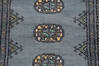 Bokhara Grey Runner Hand Knotted 22 X 62 Area Rug 700-155616 Thumb 4