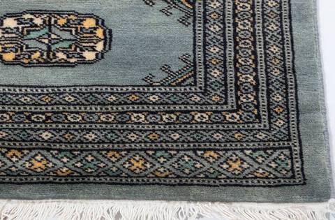 Bokhara Grey Runner Hand Knotted 21 X 511 Area Rug 700-155617 Image 4