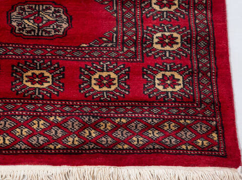 Bokhara Red Runner Hand Knotted 26 X 120 Area Rug 700-155618 Image 3