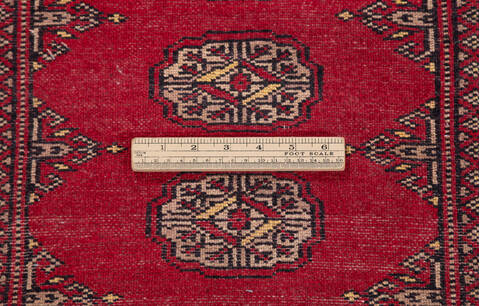 Bokhara Red Runner Hand Knotted 26 X 120 Area Rug 700-155618 Image 6