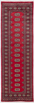 Bokhara Red Runner Hand Knotted 2'8" X 8'5"  Area Rug 700-155620