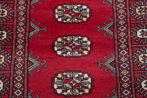 Bokhara Red Runner Hand Knotted 27 X 122 Area Rug 700-155623 Image 4