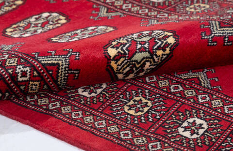 Bokhara Red Runner Hand Knotted 27 X 122 Area Rug 700-155623 Image 5
