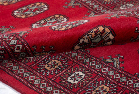 Bokhara Red Runner Hand Knotted 27 X 79 Area Rug 700-155625 Image 5
