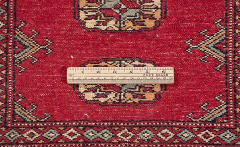 Bokhara Red Runner Hand Knotted 27 X 79 Area Rug 700-155625 Image 6