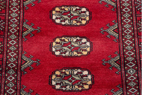 Bokhara Red Runner Hand Knotted 27 X 710 Area Rug 700-155626 Image 4