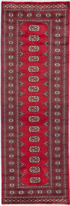 Bokhara Red Runner Hand Knotted 27 X 710 Area Rug 700-155626 Image 0
