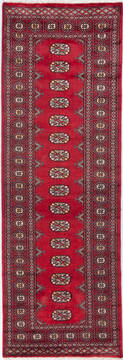Bokhara Red Runner Hand Knotted 2'7" X 7'10"  Area Rug 700-155626