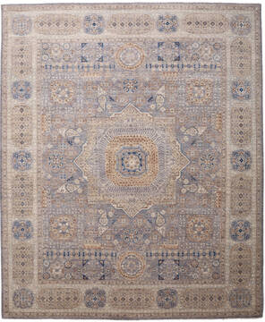 Ziegler Light Gray Hand Knotted 8'1" X 10'1"  Area Rug 254-155637