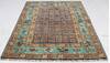 Kazak Green Hand Knotted 50 X 68 Area Rug 254-155639 Thumb 2