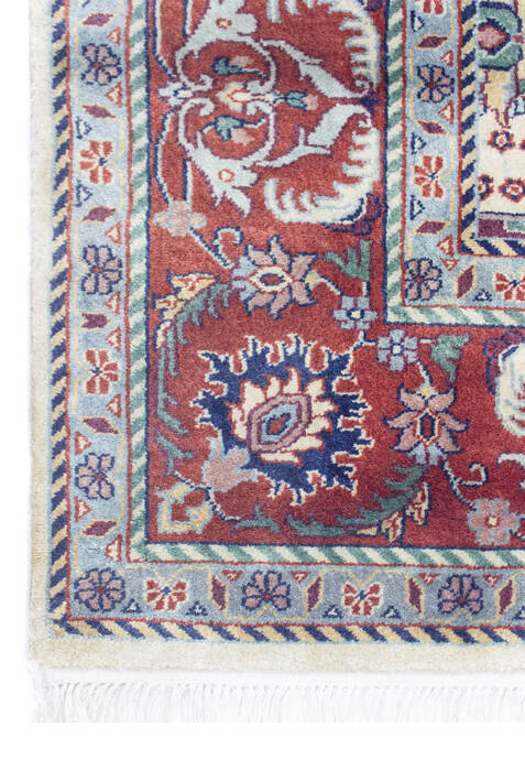 Bhadohi Multicolor Hand Knotted 82 X 910 Area Rug 902-155640 Image 2