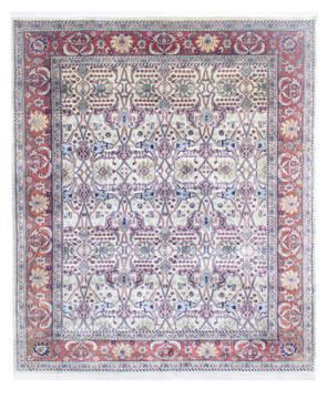 Bhadohi Multicolor Hand Knotted 8'2" X 9'10"  Area Rug 902-155640