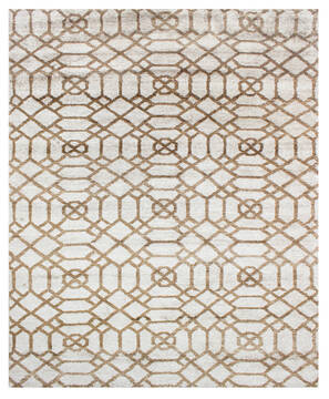 Bhadohi Multicolor Hand Knotted 7'9" X 9'10"  Area Rug 902-155642