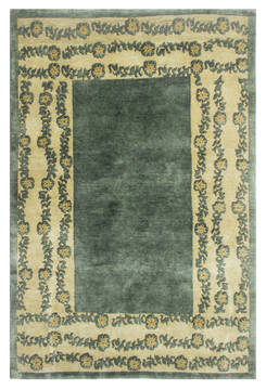 Bhadohi Multicolor Hand Knotted 3'11" X 5'9"  Area Rug 902-155649