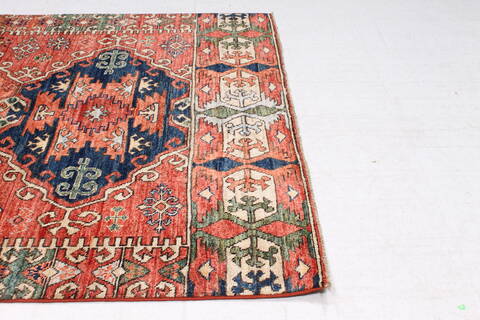 Kazak Red Hand Knotted 41 X 60 Area Rug 254-155661 Image 1