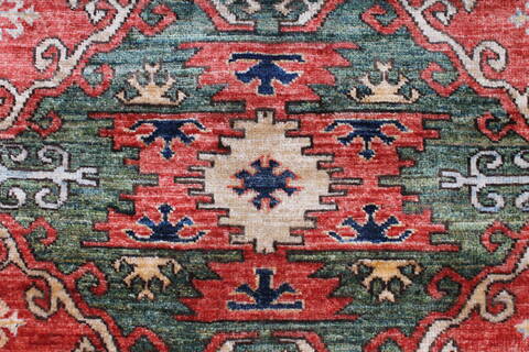 Kazak Red Hand Knotted 41 X 60 Area Rug 254-155661 Image 2