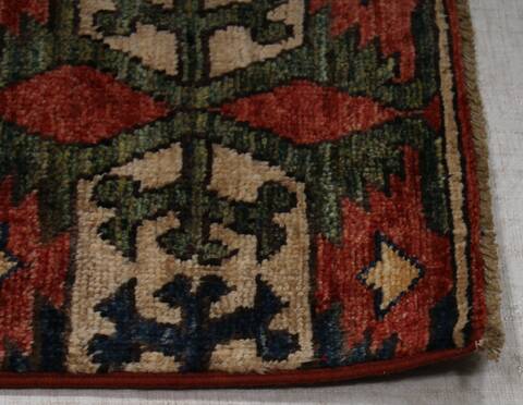Kazak Red Hand Knotted 41 X 60 Area Rug 254-155661 Image 5