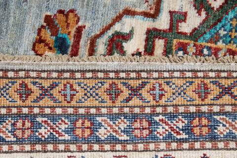 Kazak Grey Hand Knotted 51 X 69 Area Rug 254-155664 Image 1