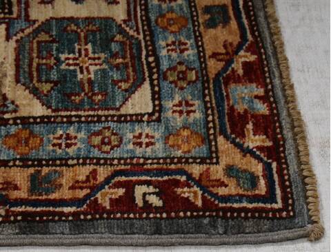 Kazak Grey Hand Knotted 50 X 68 Area Rug 254-155665 Image 2