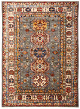 Kazak Grey Hand Knotted 5'0" X 6'8"  Area Rug 254-155665