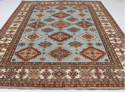 Kazak Blue Hand Knotted 79 X 101 Area Rug 254-155666 Image 4