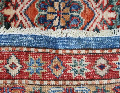 Kazak Blue Hand Knotted 97 X 124 Area Rug 254-155667 Image 1