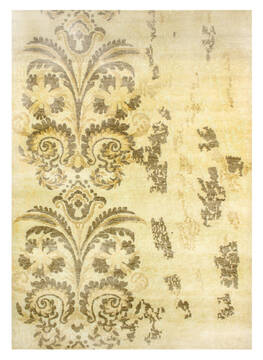 Bhadohi Multicolor Hand Knotted 4'11" X 7'10"  Area Rug 902-155672