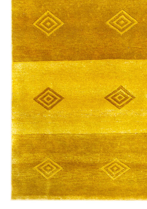 Bhadohi Yellow Hand Knotted 41 X 59 Area Rug 902-155676 Image 2