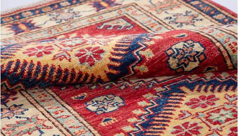 Kazak Red Hand Knotted 29 X 40 Area Rug 700-155683 Image 6
