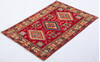 Kazak Red Hand Knotted 29 X 42 Area Rug 700-155684 Thumb 2