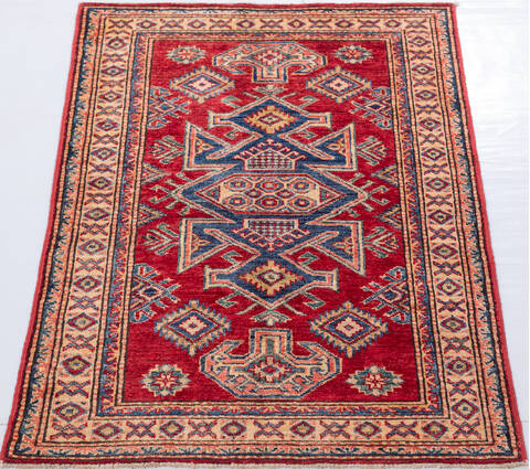 Kazak Red Hand Knotted 28 X 40 Area Rug 700-155686 Image 1
