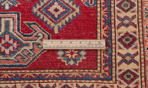 Kazak Red Hand Knotted 28 X 40 Area Rug 700-155686 Image 7