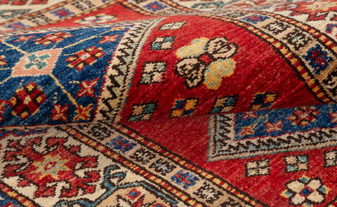 Kazak Red Hand Knotted 28 X 37 Area Rug 700-155687 Image 6