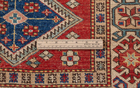 Kazak Red Hand Knotted 28 X 37 Area Rug 700-155687 Image 7