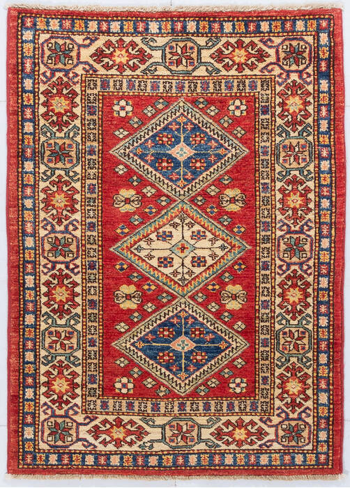 Kazak Red Hand Knotted 28 X 37 Area Rug 700-155687 Image 0