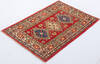 Kazak Red Hand Knotted 28 X 37 Area Rug 700-155687 Thumb 2