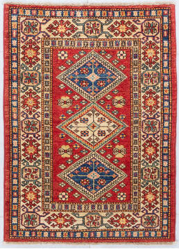 Kazak Red Hand Knotted 2'8" X 3'7"  Area Rug 700-155687