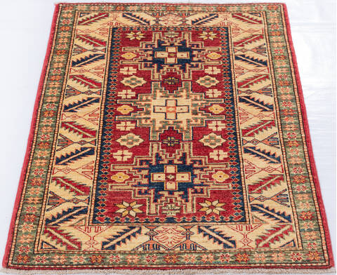 Kazak Red Hand Knotted 210 X 41 Area Rug 700-155688 Image 1