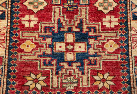 Kazak Red Hand Knotted 210 X 41 Area Rug 700-155688 Image 5
