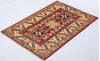 Kazak Red Hand Knotted 210 X 41  Area Rug 700-155688 Thumb 2