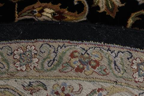 Jaipur Black Round Hand Knotted 81 X 81 Area Rug 254-155689 Image 1